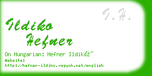 ildiko hefner business card